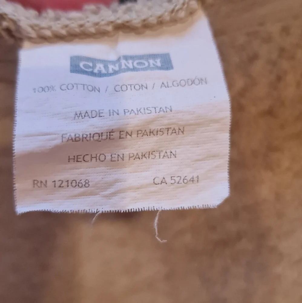 CANNON Olive Green Towel Set Band Detail 1 ea Bath Hand Wash Absorbent EUC